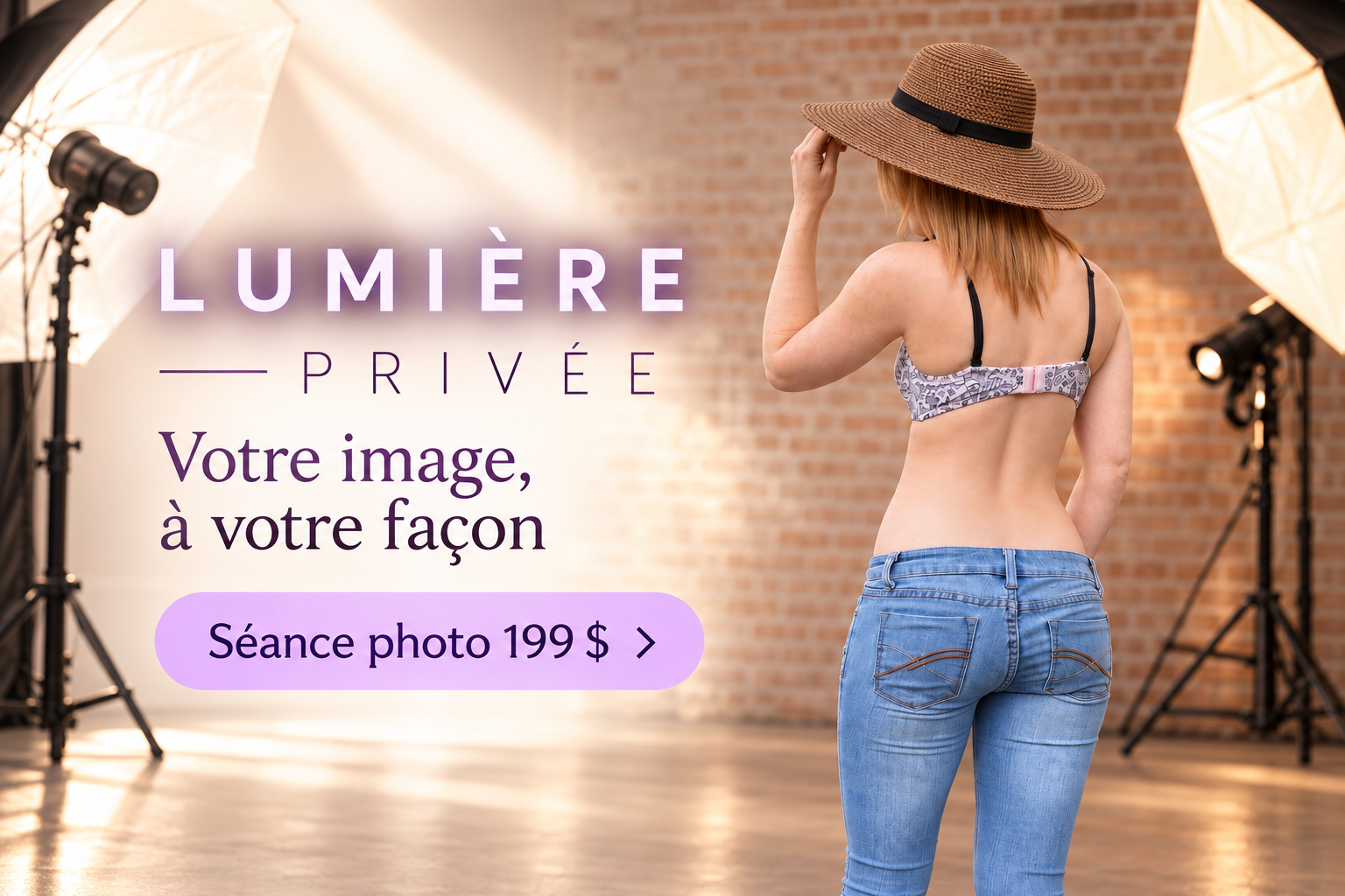 Lumière Privée — Votre image, à votre façon — séance photo 199 $
